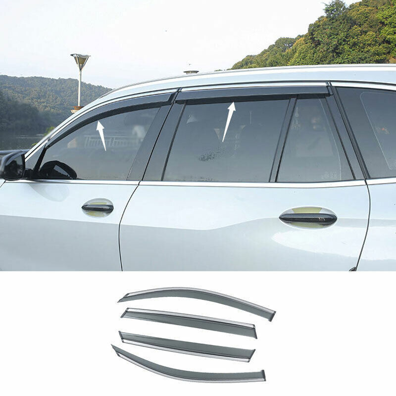 for BMW X5 G05 2019-2023 ABS Side Door Window Visor Rain Vent Deflector Shade 4P