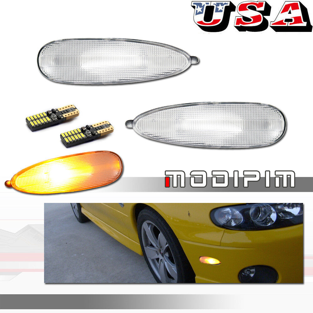 A transparent amber LED front marker light suitable for 2004, 2005, 2006 for Pontiac GTO- v