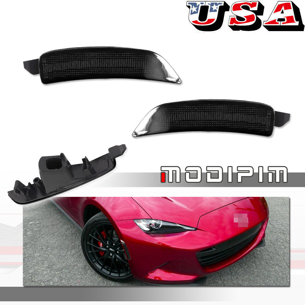 2-piece smoke front marker light housing kit suitable for Mazda MX-5 Miata 2016-2022- v