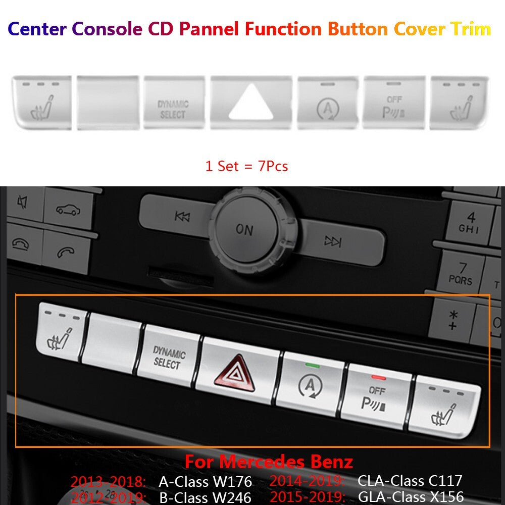 for Mercedes-Benz W176 B W246 CLA C117 X156 CD Panel Function Switch Cover Trims