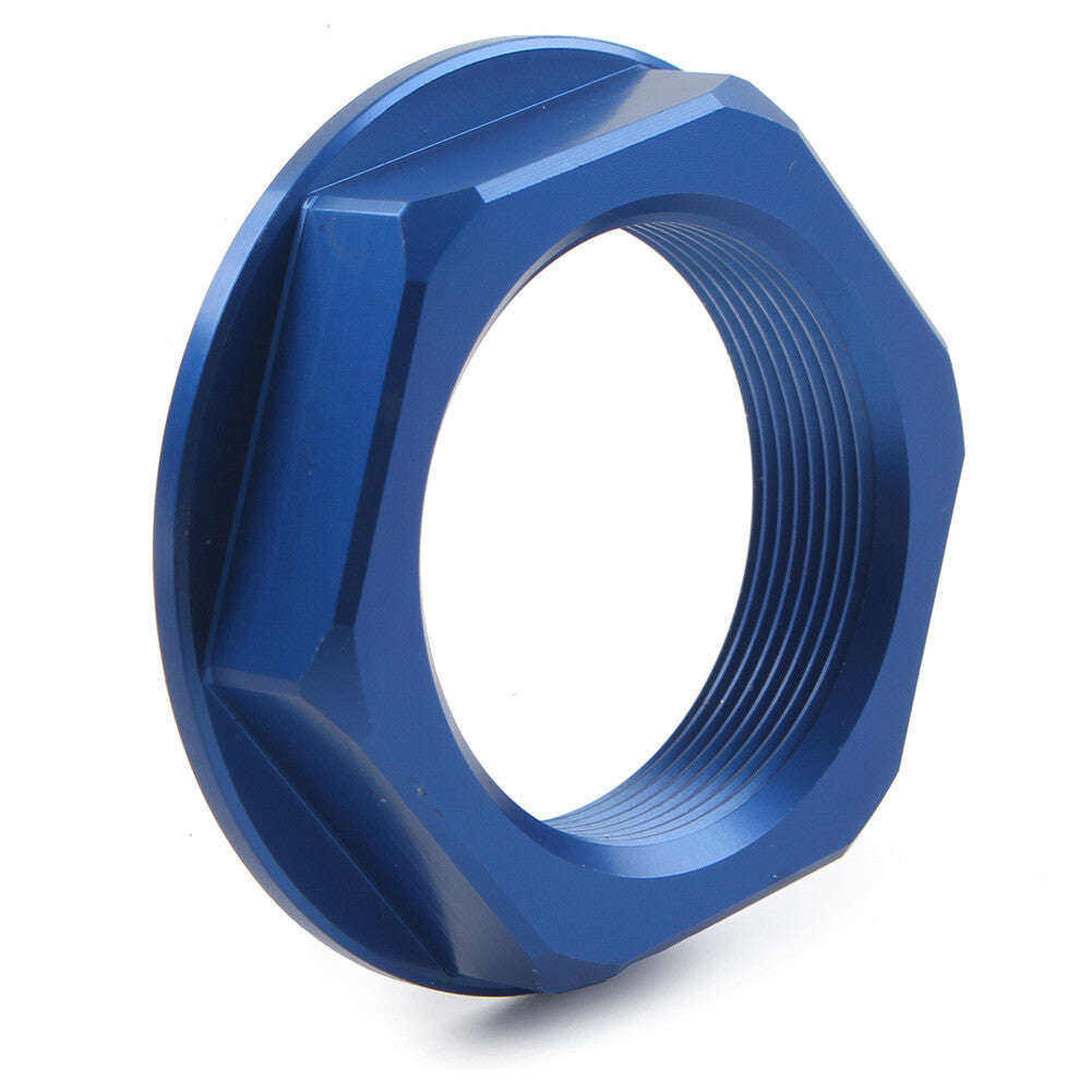 CNC Triple Tree Stem Yoke Center Hole Nut Aluminum For Universal Motor Bike Blue Q