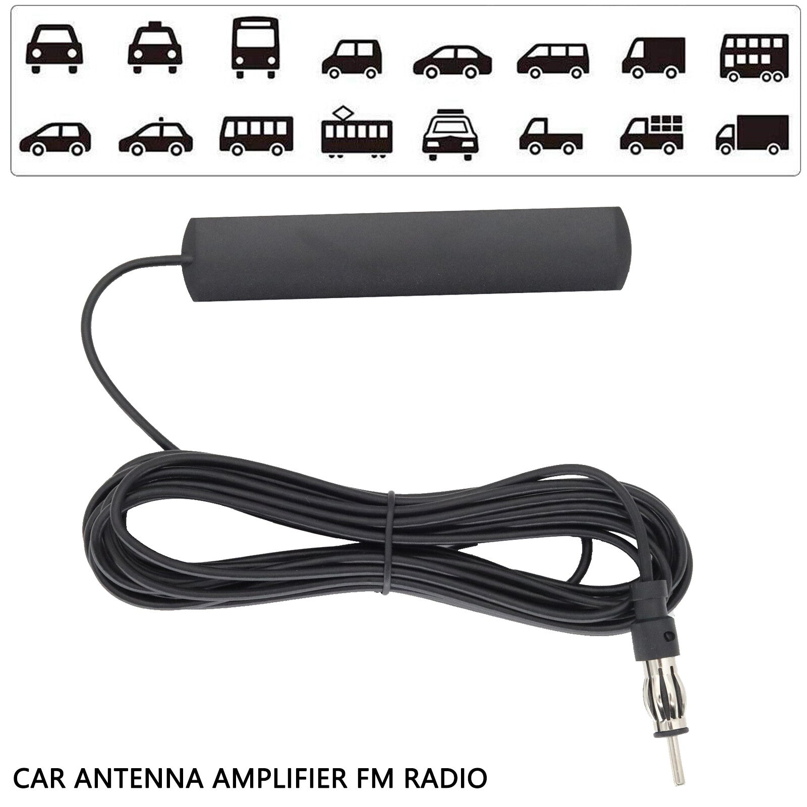 Universal Car Hidden Amplified Antenna AM/FM Radio for Ariel 12V Electroni Powerfull Q