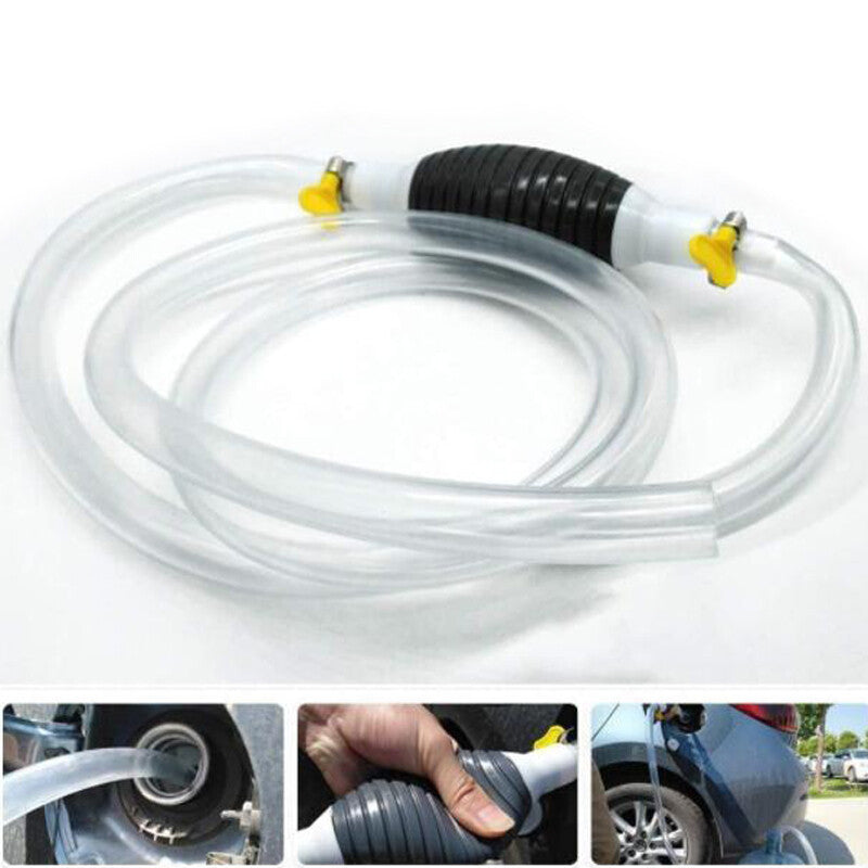 High-flow siphon manual pump for automotive fuel transfer suitable for gasoline and diesel - n