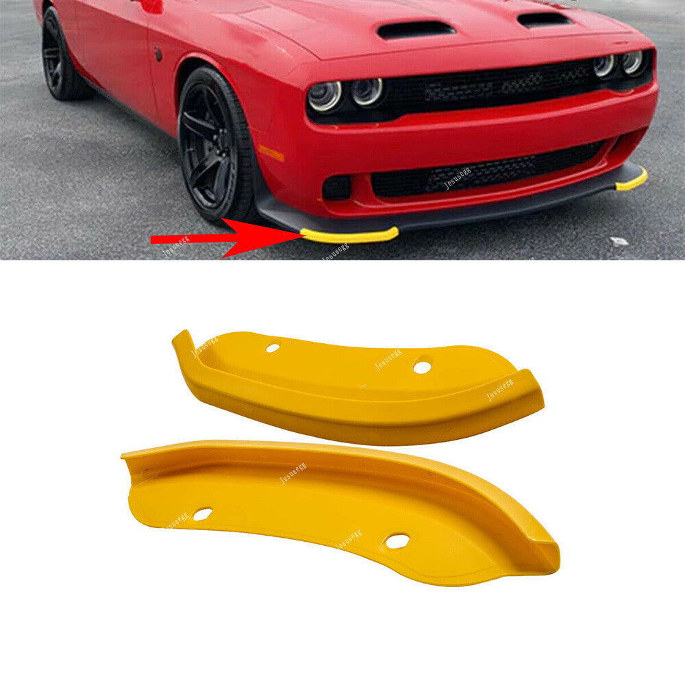 2X Front Bumper Lip Splitter Guard Cover Fits 15-20 for Dodge for Challenger Scat Pack Q