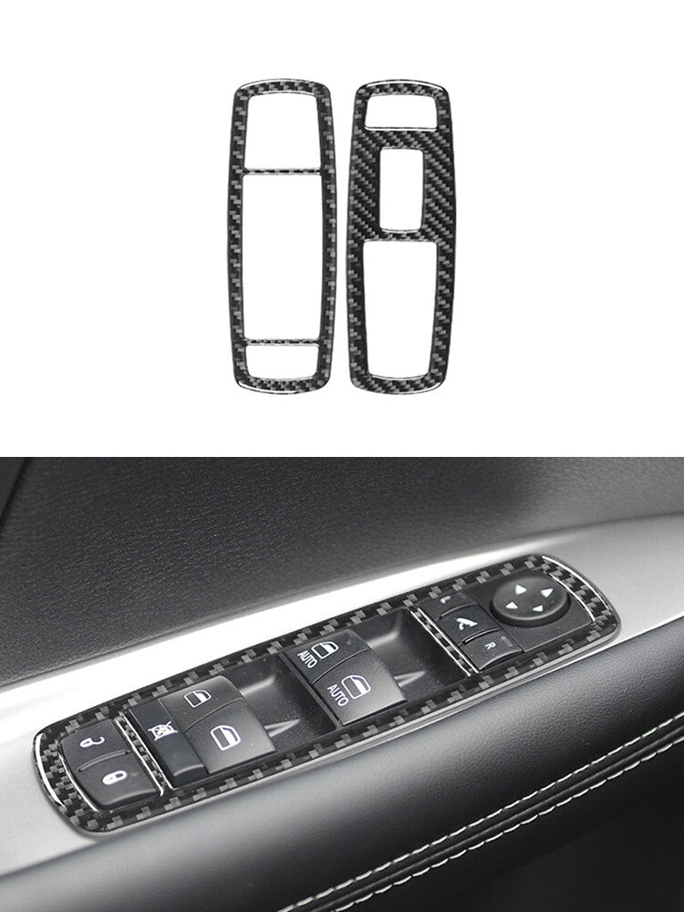6x Carbon Fiber Interior Front Door Handle Cover Trim For Fiesta 2011-2015 v