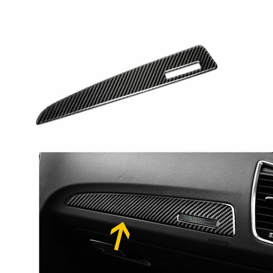 Carbon Fiber for Co -pilot Dashboard Strip Trim Cover Fit for Audi Q5 2010-18
