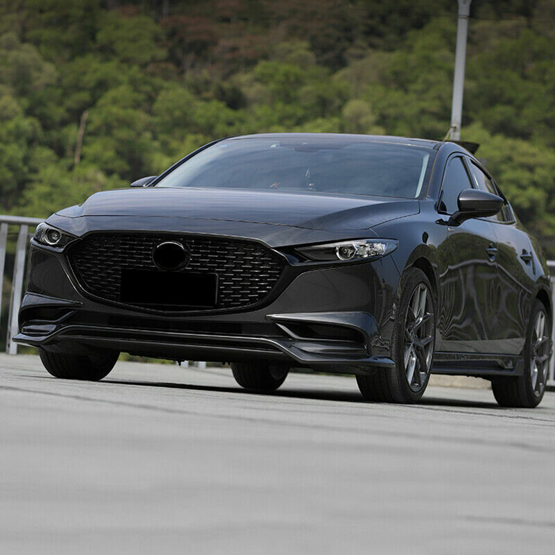 for Mazda 3 Axela 2019-23 Sedan Black ABS Front Bumper Grille Frame Trim Cover2
