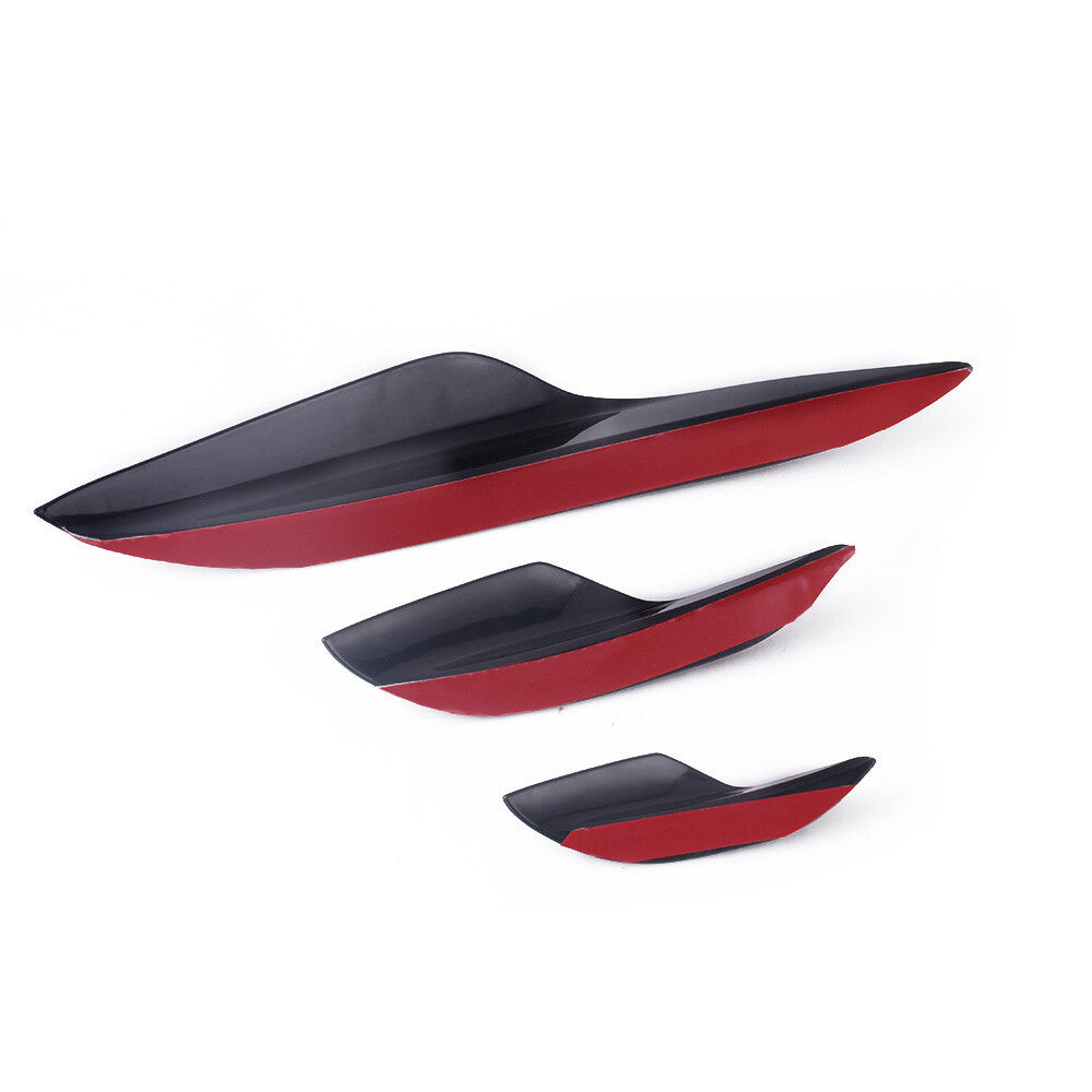 Universal 6PCS Car Front Bumper Lip Spoiler Fins Canards Splitters Chin Diffuser Q