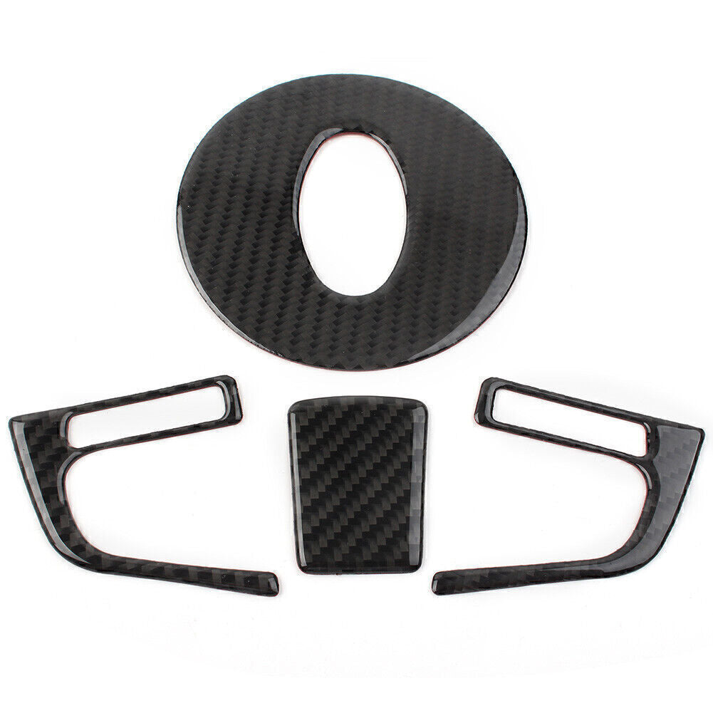 4 Pcs Carbon Fiber Steering Wheel Cover Kit for Subaru Forester 2013-2018 2017