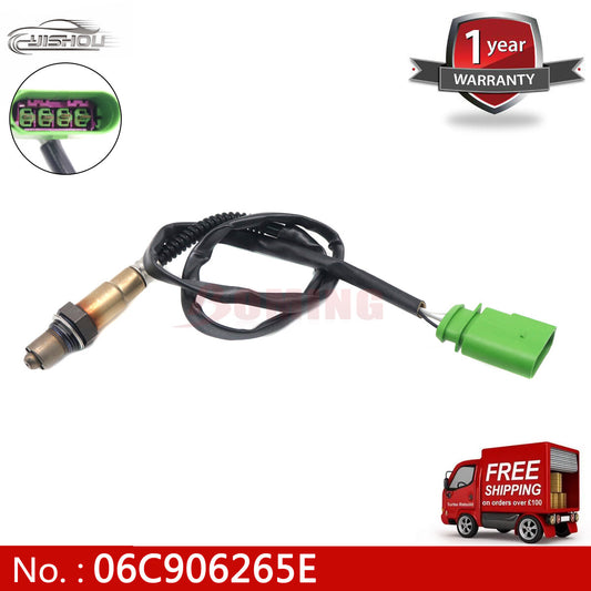 The new oxygen sensor 06C906265E is suitable for Audi A4, A6, for A8 , S4, S6, RS4, TT, for Volkswagen for Jetta , for Golf , and for Passat .
