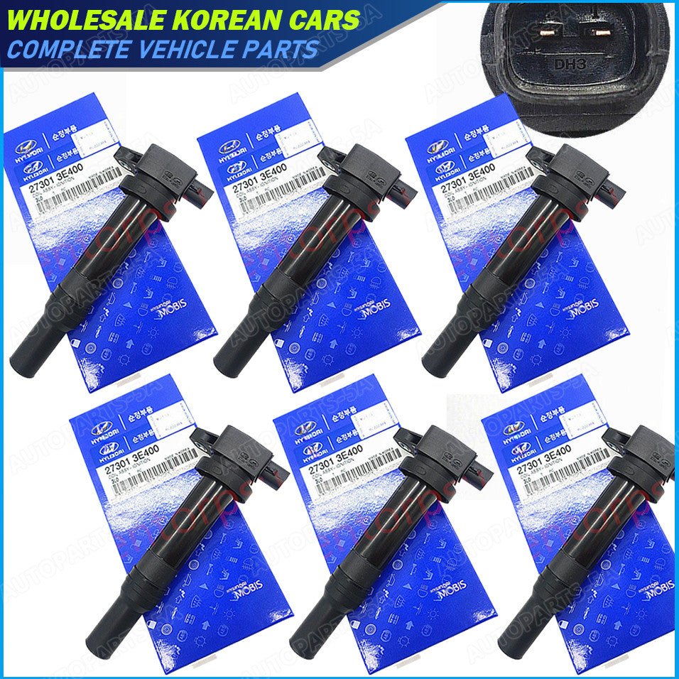 6X Ignition Coil for 07-09 for Hyundai Santa Fe for Kia Optima Rondo 2.7L V6 27301-3E400