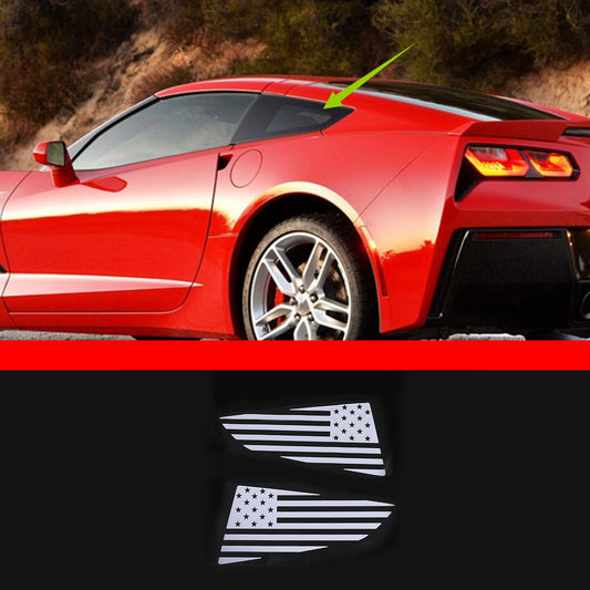 American flag decal sticker for rear quarter window of for Corvette C7 Z06 2014-17 n