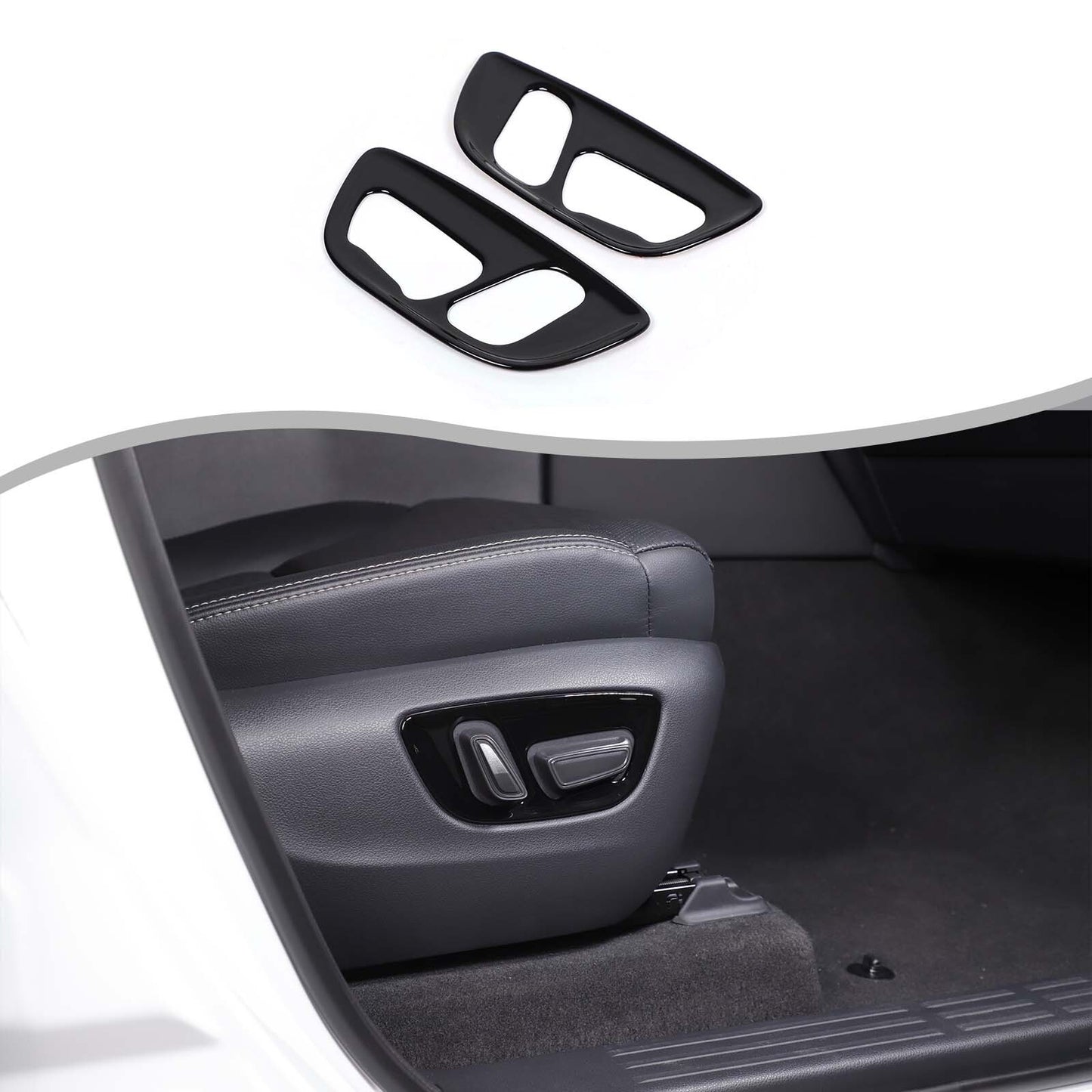 Power for seat adjustment panel trim for Land Cruiser LC250 24+ Gloss Black - n