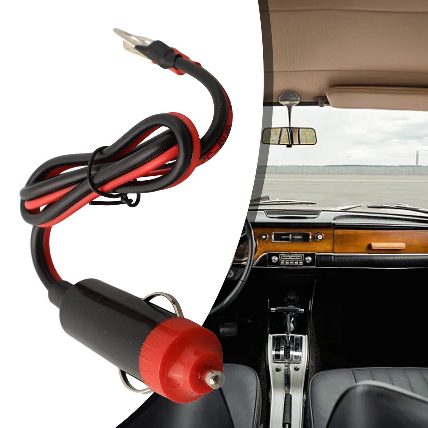 Quick installation of car power inverter cable with wear-resistant wire