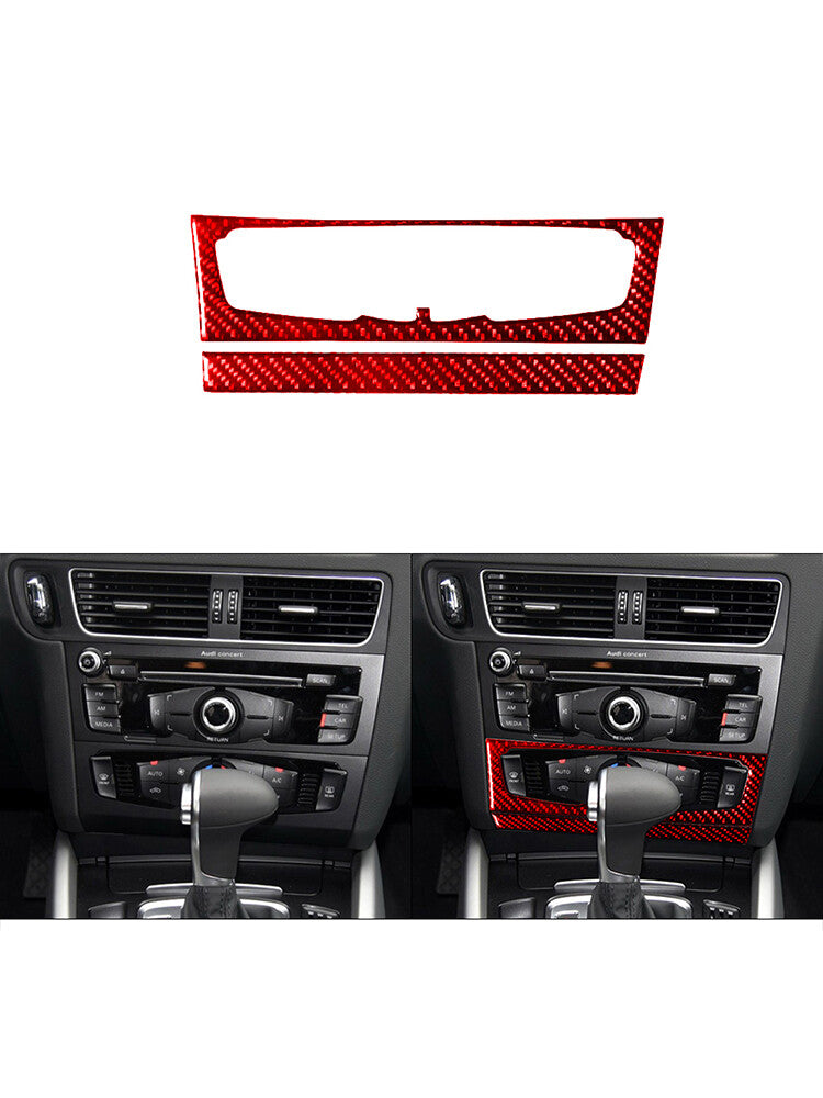 Carbon Fiber Climate Control Panel Cover Trim Strip for Cadillac CTS 2003-2007 v