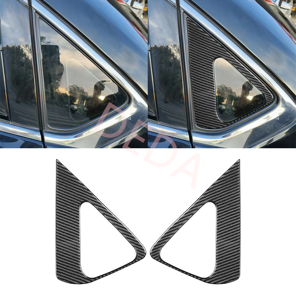 Carbon Fiber Rear Triangular Window Glass Trim for Nissan Altima Teana 2013-2018