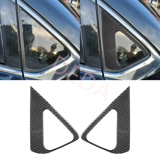 Carbon Fiber Rear Triangular Window Glass Trim for Nissan Altima Teana 2013-2018