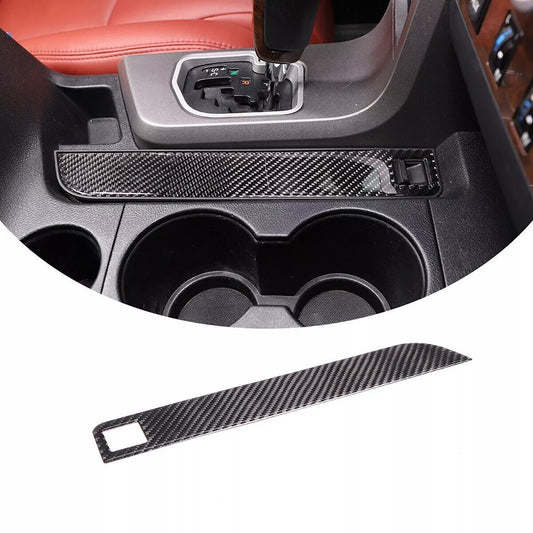 Soft Carbon Fiber Interior Center Console Strip Sticker Trim For Tundra 07-2013 v