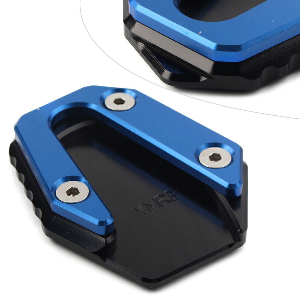 for Yamaha YZFR25 YZFR3 MT-25 MT-03 2014-19 Blue Side Stand Kickstand Plate Pad Q