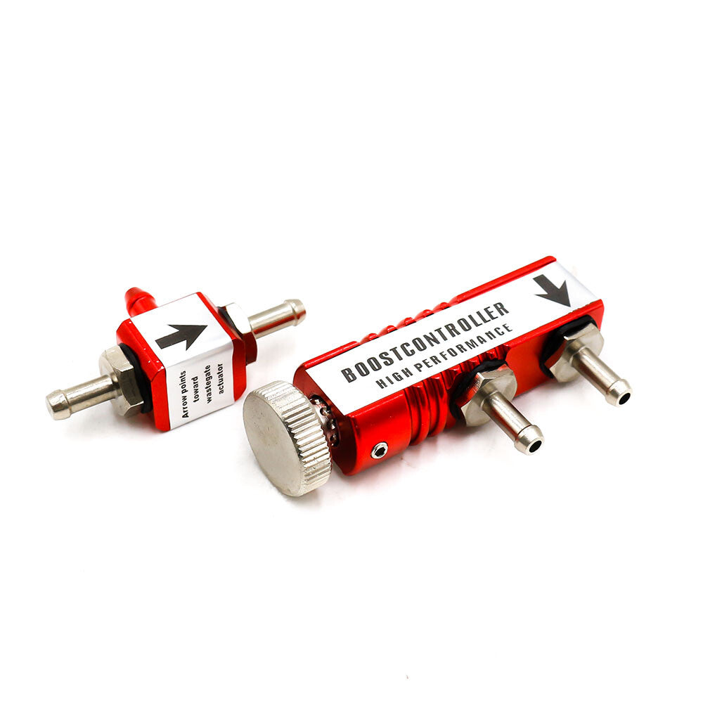 Adjustable Racing Manual Turbo Boost Bypass Controller Kit 1-30PSI Red Universal