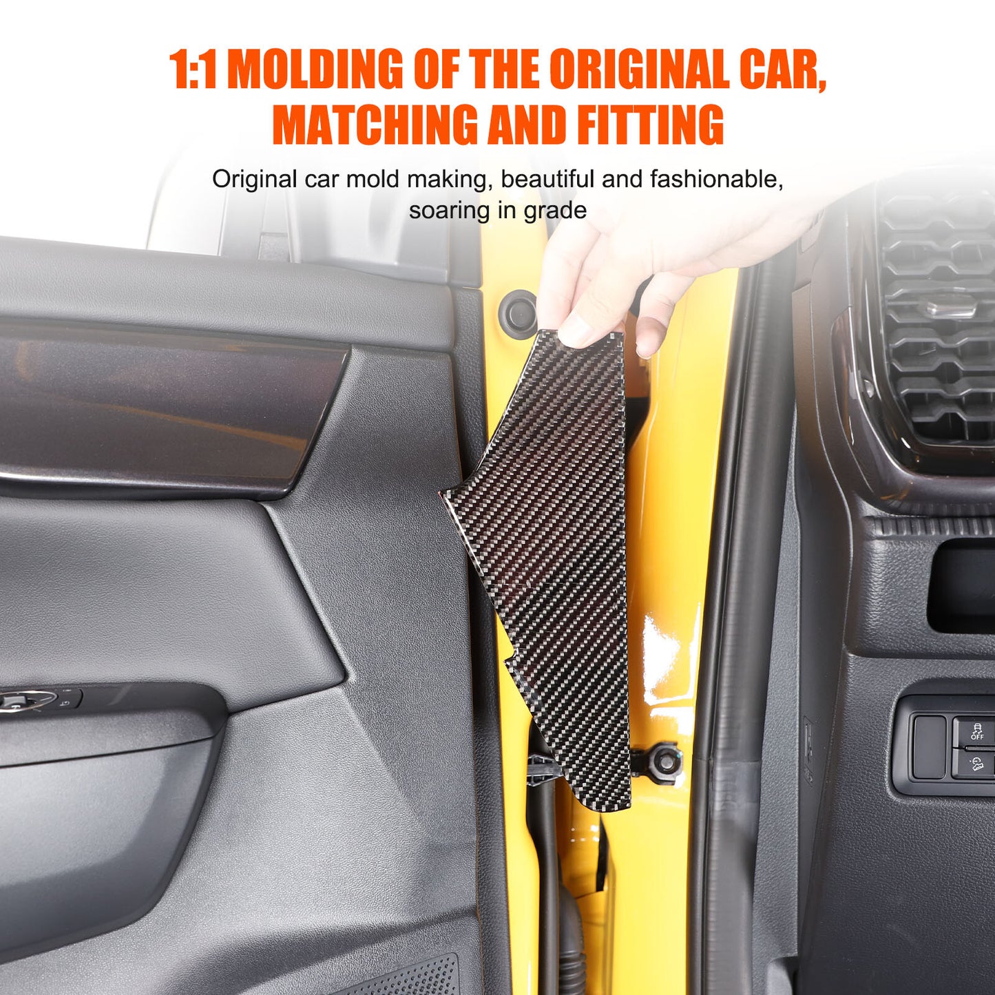 Carbon fiber front door bumper sticker for Ranger 2023-2024 n