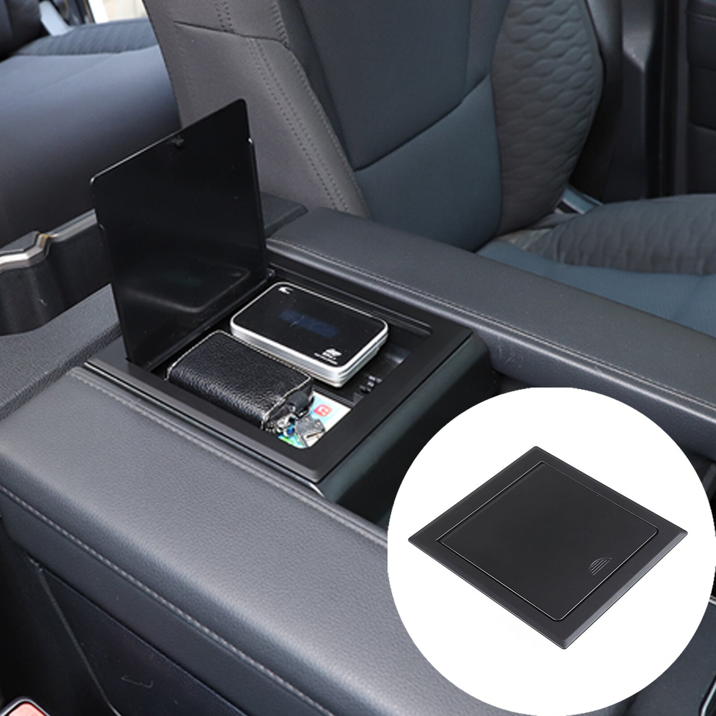 4-Piece Black AC Console 4WD Switch Trim Ring Knob Cover for Tacoma 2016-22- v