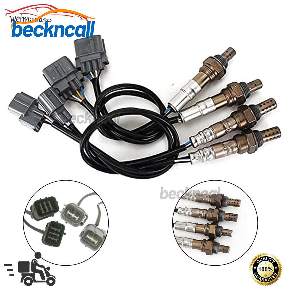 4PCS Oxygen O2 Sensor For 2005-2008 for Honda Pilot Ridgeline Accord Odyssey V6 3.5L