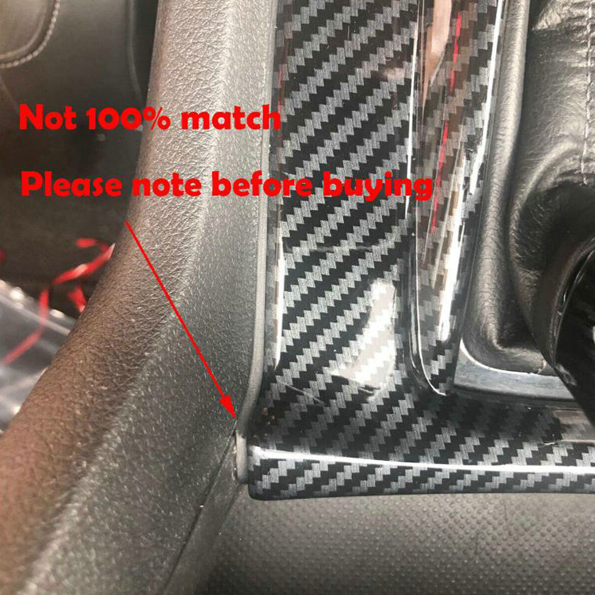 8P Carbon Fiber Center Console Shift Panel Cover Trim For 2016-2021 for Honda for Civic