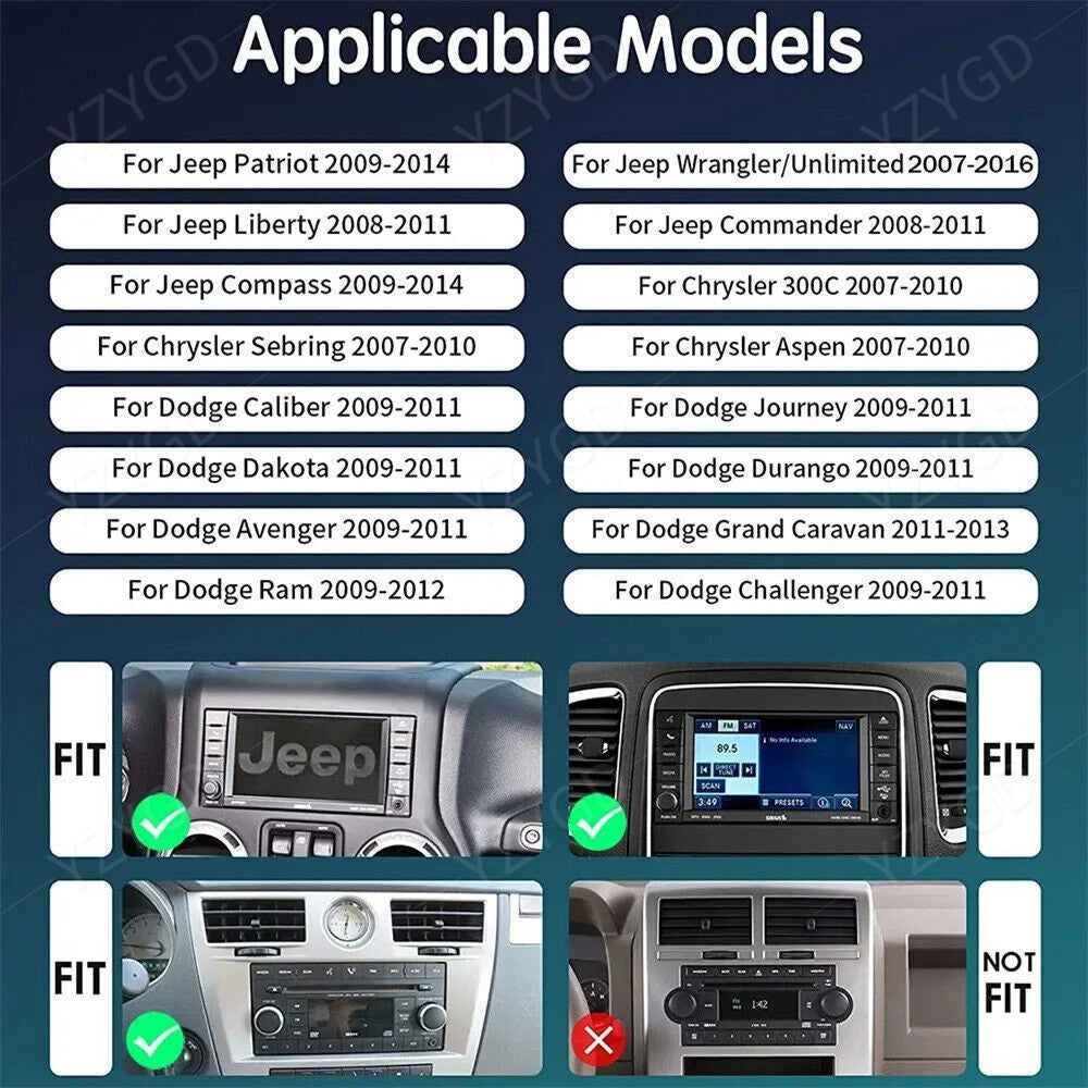 for Ram Pickup Series 2009-2011 Android Auto Carplay Car Stereo Radio Screen GPS