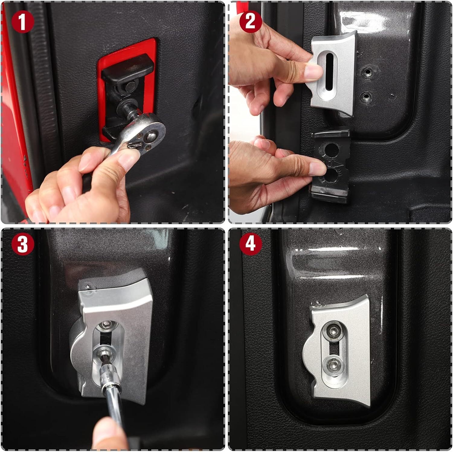 Tailgate Limiter Latch Stop Bumper for18-22 for Jeep for Wrangler JL JLU Red Accessory Q