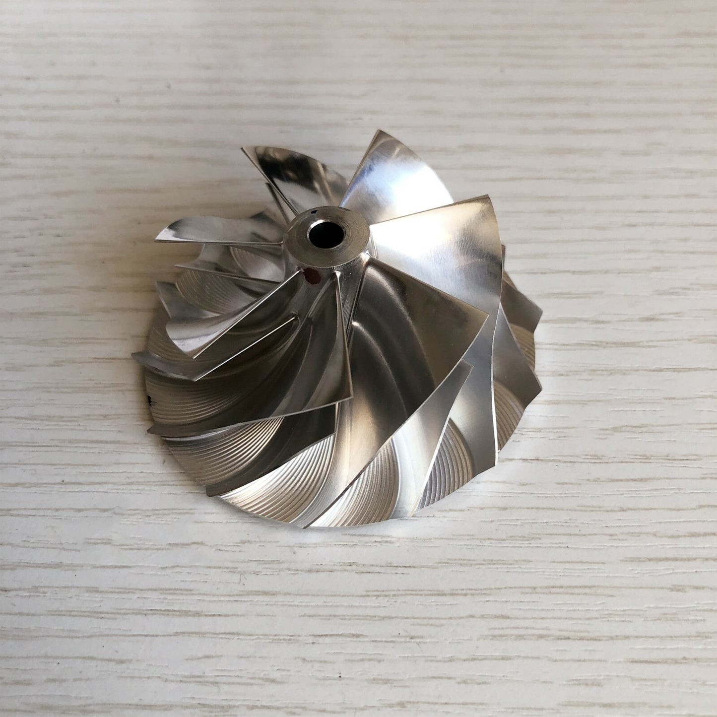 RHF5 Reverse 52.46/67.20 mm 7+7 Blade Performance Turbine Billet Compressor Wheel