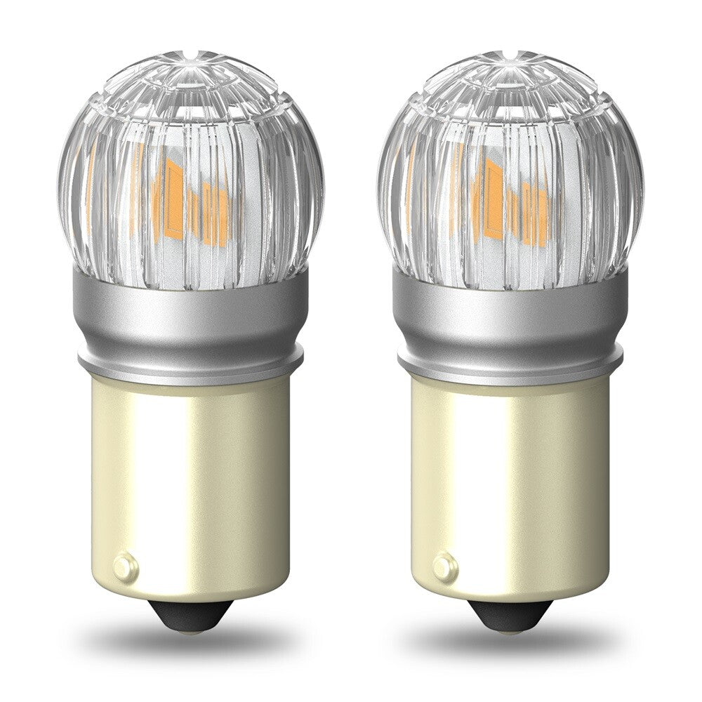 Anti-overtaking flasher 1156 LED turn signal bulb flashes, parking light amber - v
