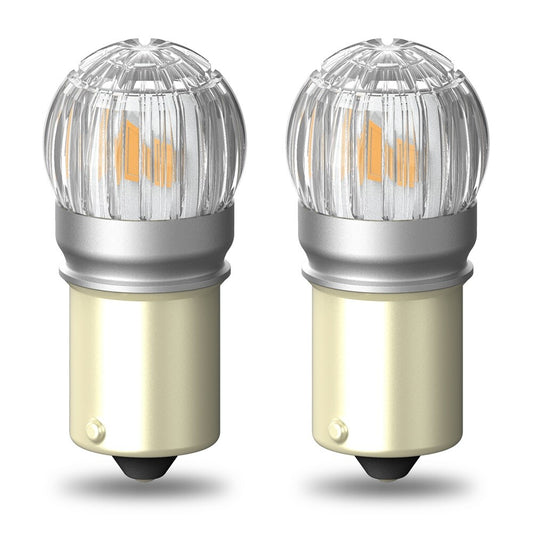 Anti-overtaking flasher 1156 LED turn signal bulb flashes, parking light amber - v