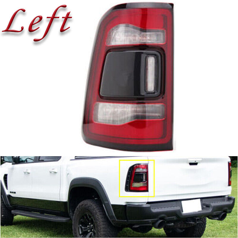 Drive-side LED taillights and rear brake stop lights are available for the for Dodge for RAM 1500 (2019-2022).