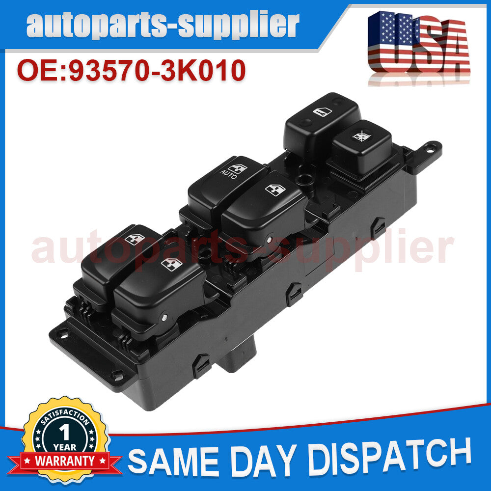 Power window control switch 93570-3K010, front left, applicable to 2005-2007 Modern Sonata models.