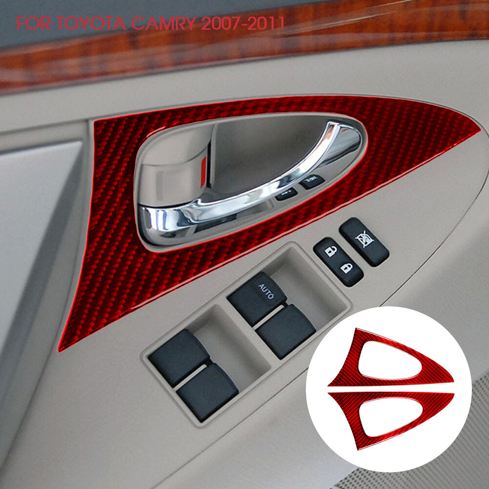 2x Carbon Fiber Interior for Co -pilot Dashboard Lower Strip Trim For Model 3/Y v