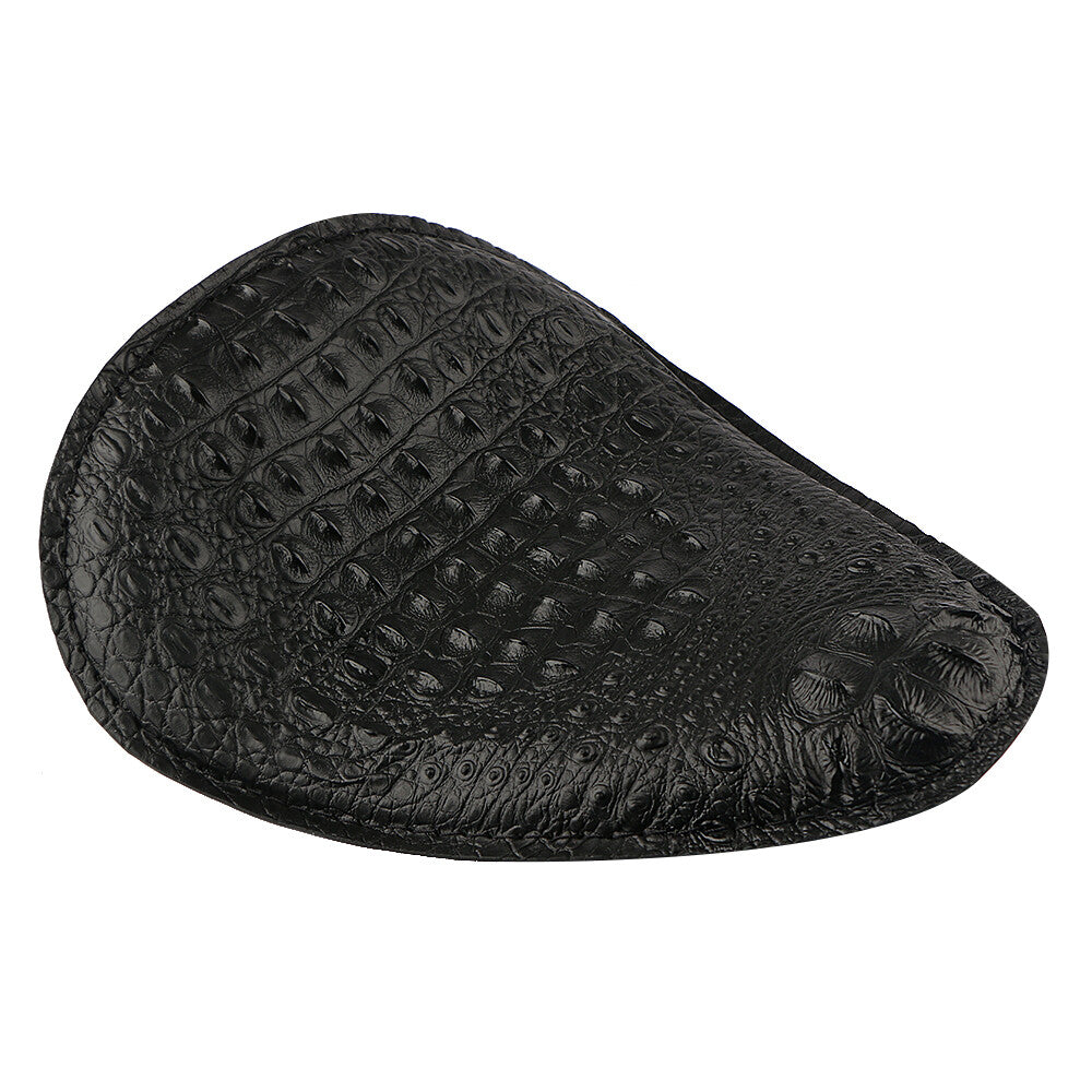 Black Motorcycle Solo Driver for Seat Pad Front for Harley Chopper Bobber Custom