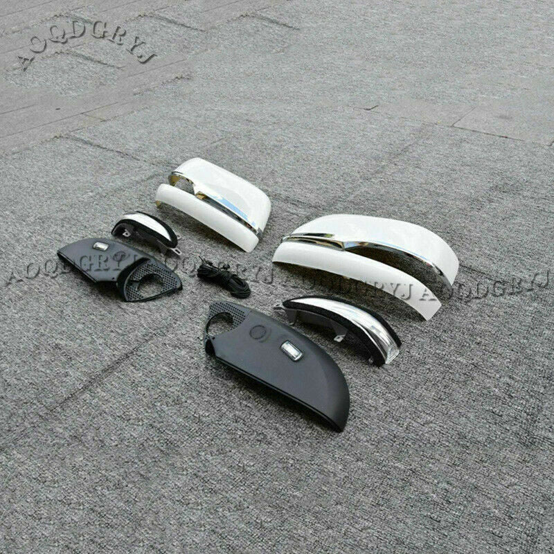For 2016-2021 for LEXUS LX570 Car Pearl White Rearview Mirror Cover W/ Turn Signal
