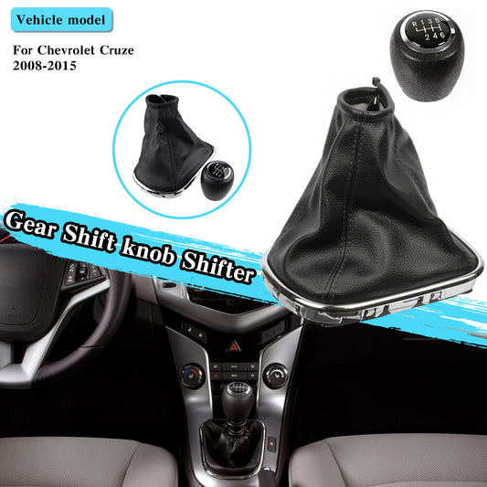 for Chevrolet for Cruze 2008-2015 Gear Stick Shift Knob Gaiter Boot Cover 6 Speed Q