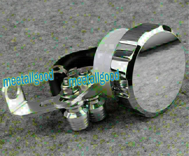 Front Brake Clutch Tank Cylinder Fluid Oil Reservoir Silver Motorcycle Universal