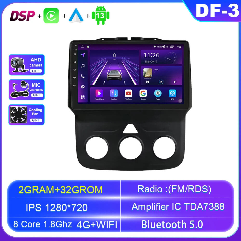 for Dodge for Ram 1500 2500 3500 2013-2018 CarPlay Car Radio GPS Video Player Screen