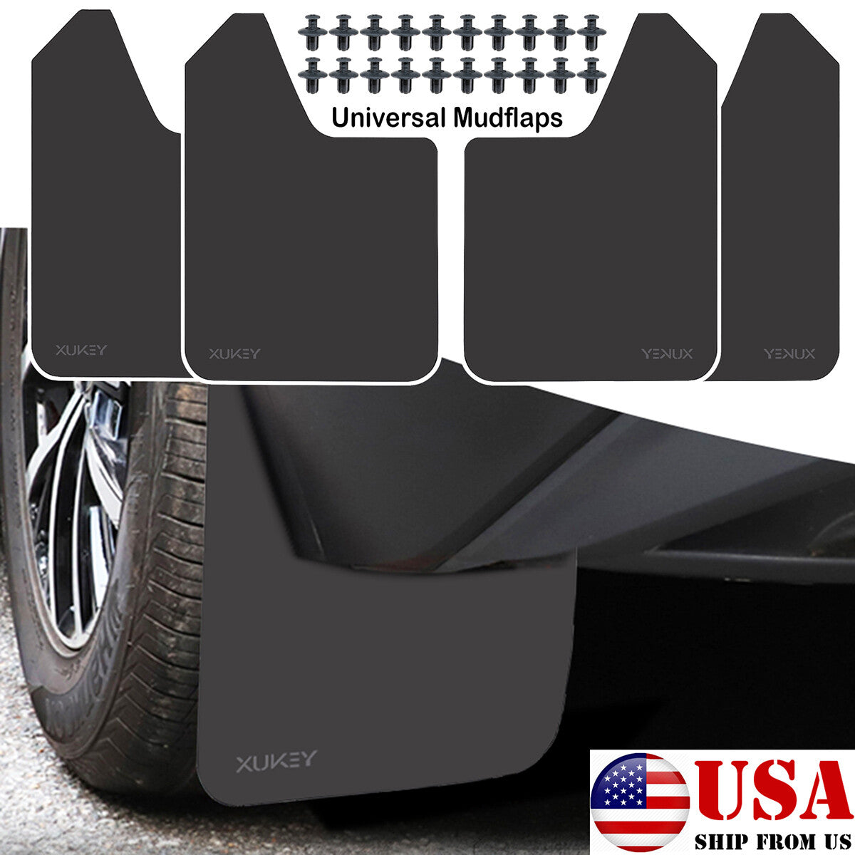 4Pcs Car Mud Flaps Splash Guards Front Rear Auto Pickup Universal Accessories ?? Q