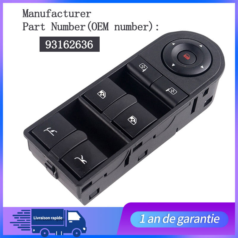 Commutateur de Vitre Lectrique pour for Opel Tigra Twintop 2004-2016 93162636 Neuf n