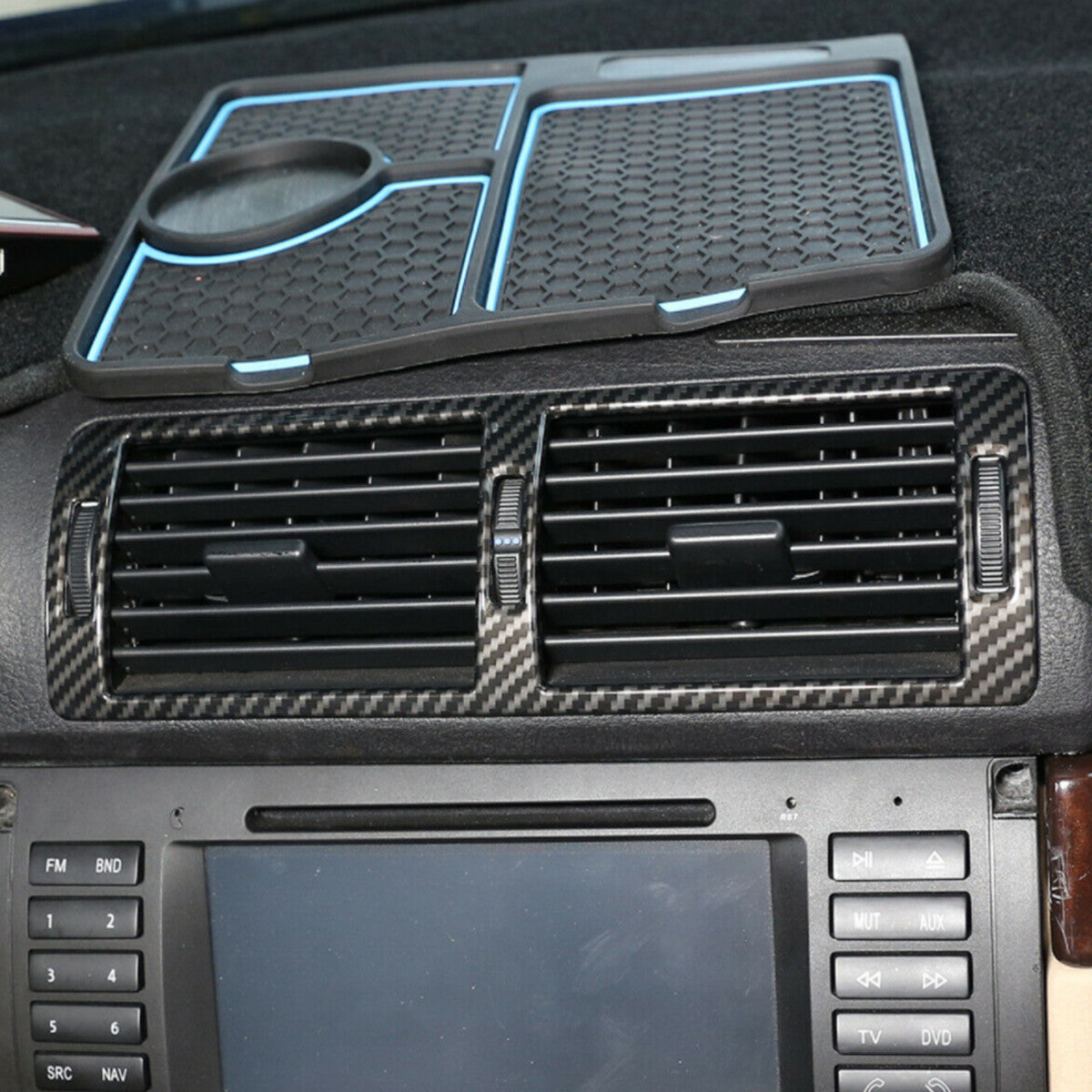 Carbon fiber ABS navigation cover decoration suitable for GR86 Sub@ru BRZ 2022-23- v
