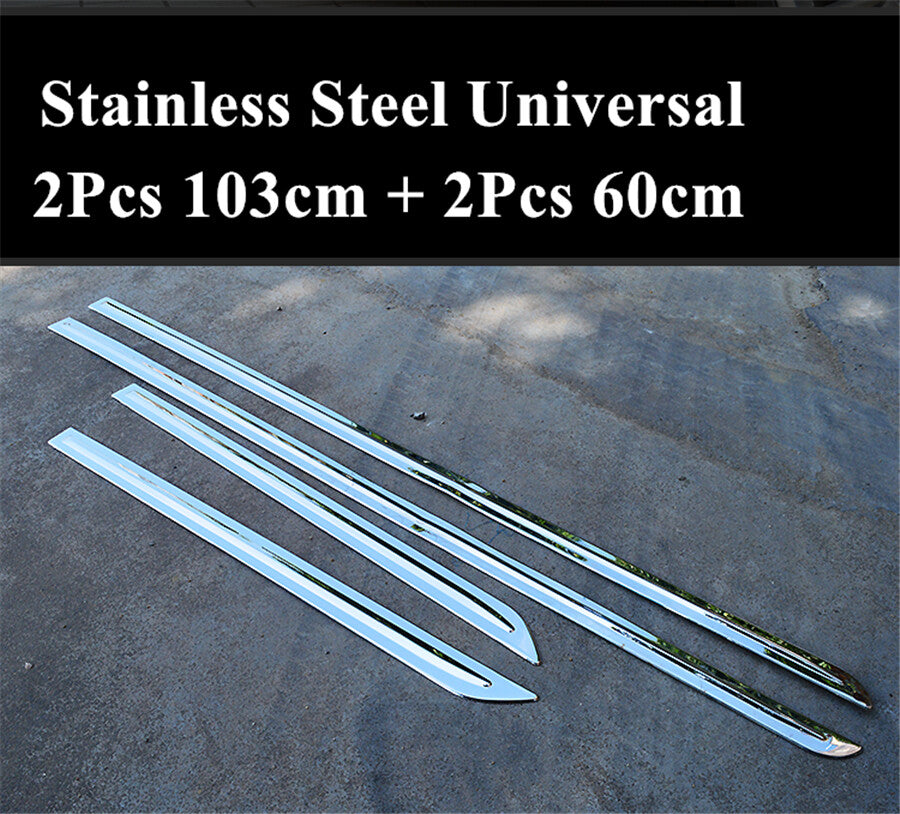 4x Stainless Steel Chrome Door Side Side Skirt Line Sill Garnish Body Trim Cover