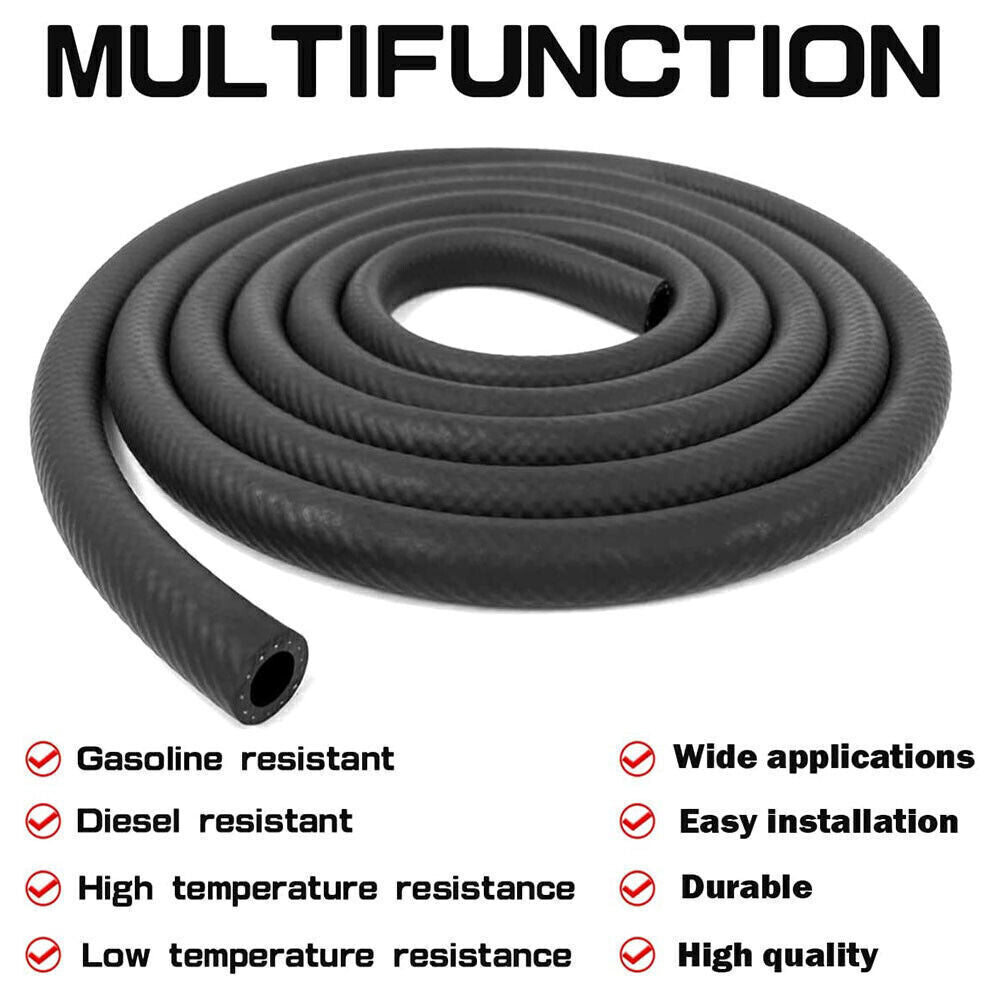 5/8â€?Nitrile Rubber (NBR) EFI Fuel Injection Line Hose Flexible braided Gas Line Q