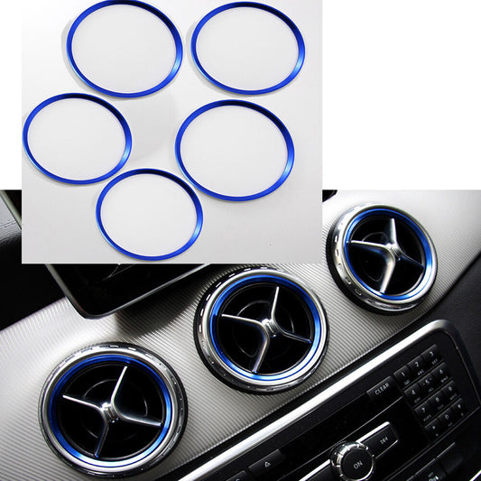 5X for Mercedes-Benz GLA-class air-conditioning vent blue decorative ring interior