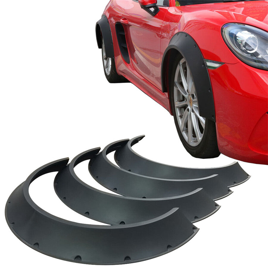 4Pcs Universal Car Fender Flares Extra Wide Body Wheel Arches Fender Flares Kit Q