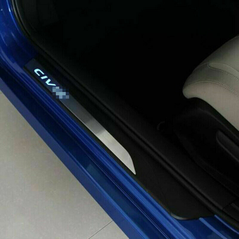 for Honda for Civic Sedan 2016-2021 Blue Illuminated LED Door Sill Scuff Plate Guard