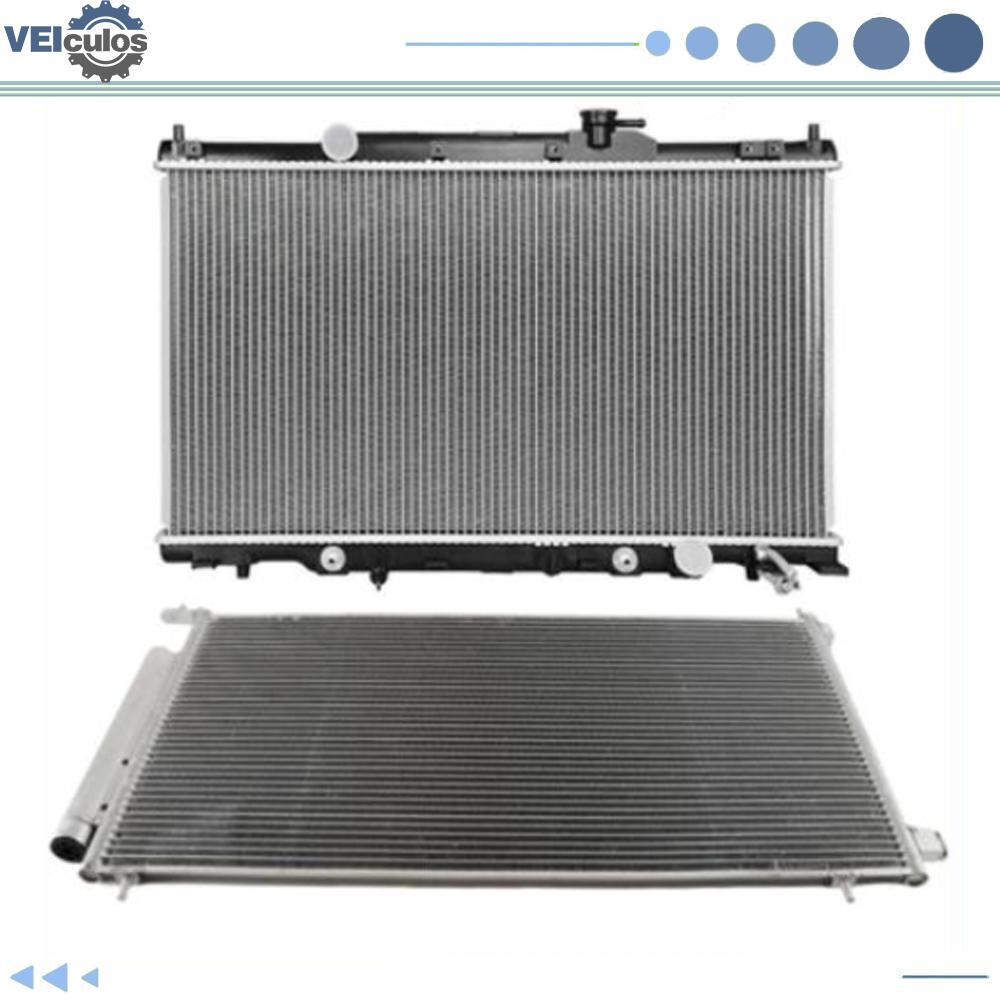 Radiator + AC Condenser For 2002 2003 2004 2005 2006 for Honda CR-V /Element 2.4L